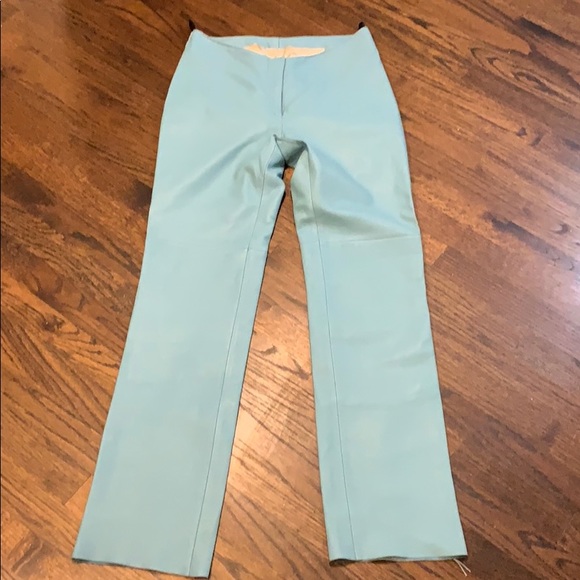 bebe Pants - BEBE Genuine Leather Blue Pants 8
